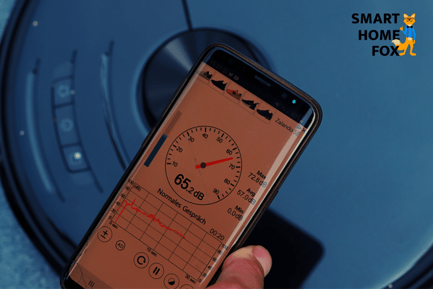 Measuring the volume of the Roborock S6 MaxV.